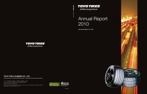 Thumbnail Toyo Tire Annual Report fy2010