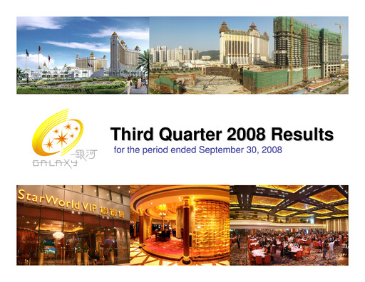 Thumbnail Galaxy Entertainment Quarterly Report 2008-q3