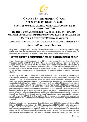Thumbnail Galaxy Entertainment Quarterly Report 2021-q2