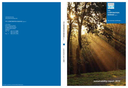 Thumbnail YTL Corporation Berhad Sustainability Report 2010