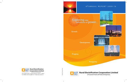 Thumbnail Rural Electrification Corp Annual Report 2009-2010