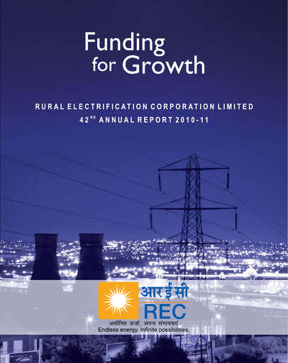 Thumbnail Rural Electrification Corp Annual Report 2010-2011