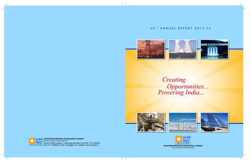 Thumbnail Rural Electrification Corp Annual Report 2013-2014