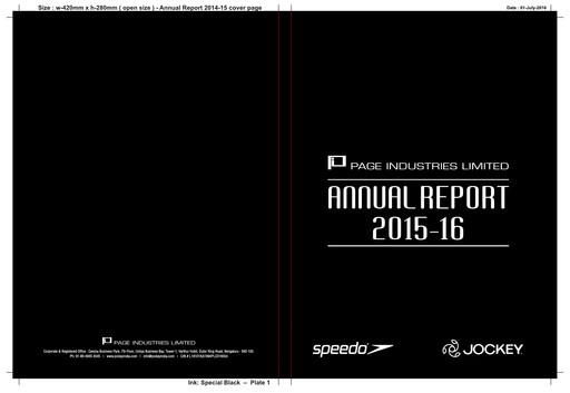 Thumbnail Page Industries
 Annual Report 2015-2016