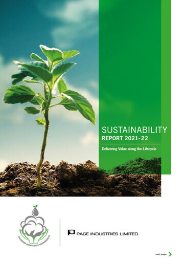 Thumbnail Page Industries
 Sustainability Report 2021-2022