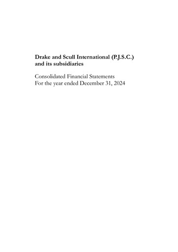 Thumbnail Drake and Scull International Financial Statement 2024