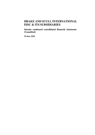 Thumbnail Drake and Scull International Half-year Report 2020-h1