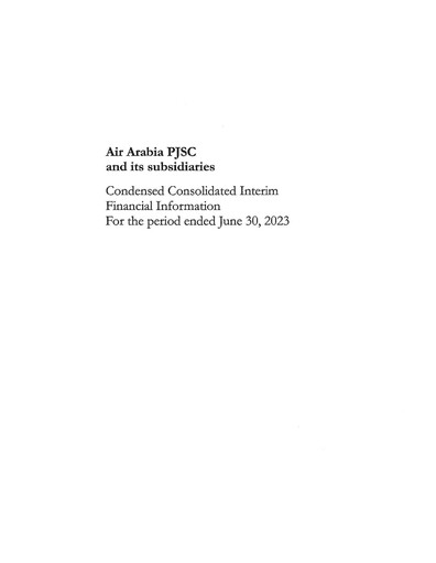 Thumbnail Air Arabia Financial Statement 2023-h1
