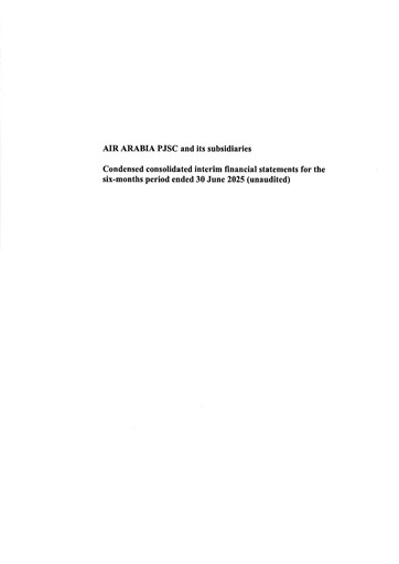 Thumbnail Air Arabia Financial Statement 2025-h1