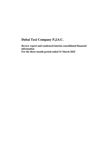 Vorschaubild Dubai Taxi Company Finanzmitteilung 2025-q1