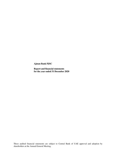 Vorschaubild Ajman Bank Finanzmitteilung 2020