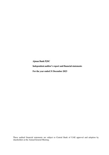 Vorschaubild Ajman Bank Finanzmitteilung 2023