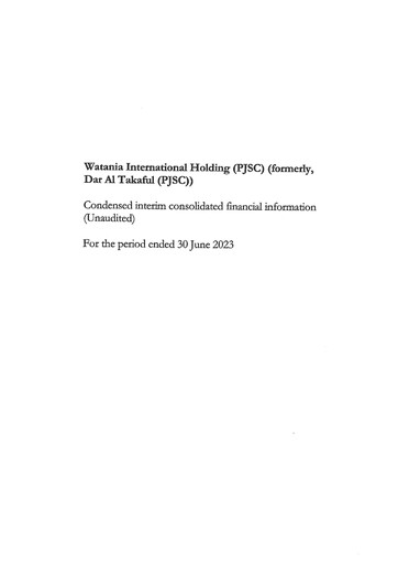 Thumbnail Watania International Financial Statement 2023-h1