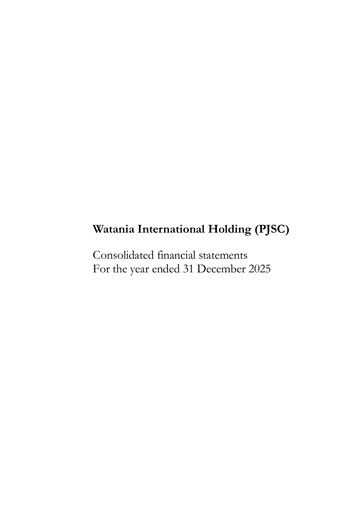 Thumbnail Watania International Financial Statement 2025