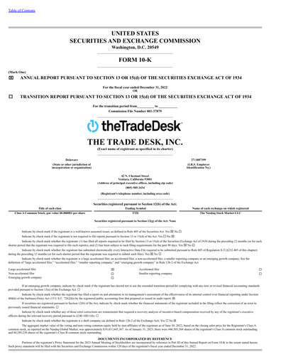 Thumbnail The Trade Desk
 Annual Report 2022