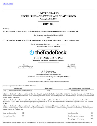 Vorschaubild The Trade Desk
 Quartalsbericht 2026-q1