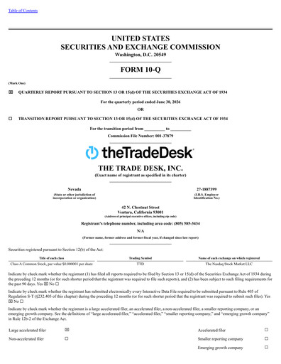 Vorschaubild The Trade Desk
 Quartalsbericht 2026-q2