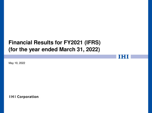Miniature IHI Corporation Rapport financier 2021