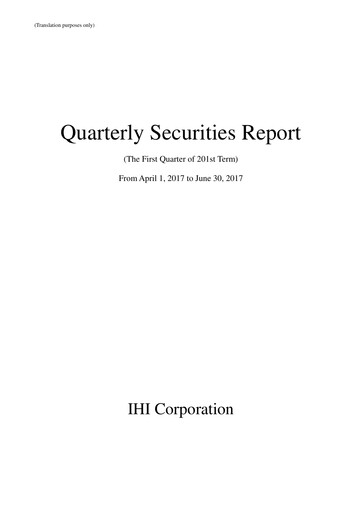 Miniature IHI Corporation Rapport trimestriel 2017-q1