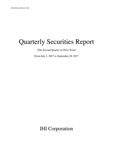 Miniature IHI Corporation Rapport trimestriel 2017-q2