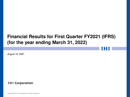 Miniature IHI Corporation Rapport trimestriel 2021-q1