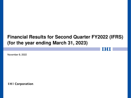 Miniature IHI Corporation Rapport trimestriel 2022-q2