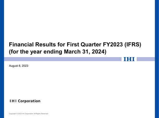 Miniature IHI Corporation Rapport trimestriel 2023-q1
