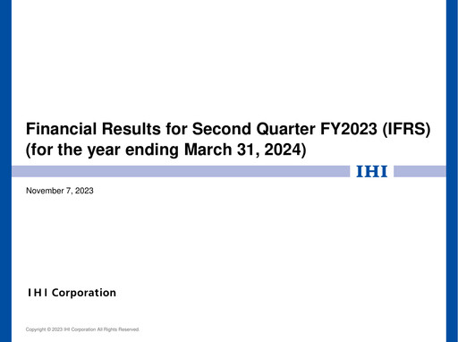 Miniature IHI Corporation Rapport trimestriel 2023-q2