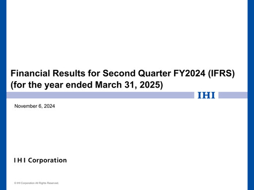 Miniature IHI Corporation Rapport trimestriel 2024-q2