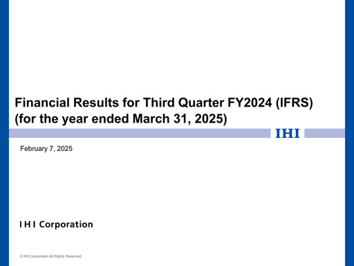 Miniature IHI Corporation Rapport trimestriel 2024-q3