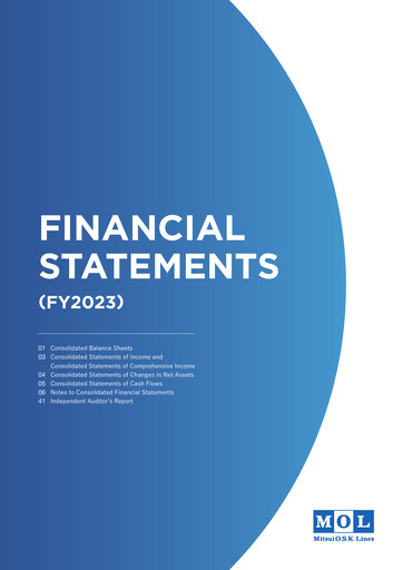 Thumbnail Mitsui O.S.K. Lines Financial Statement fy2023