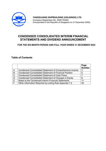 Thumbnail Yangzijiang Shipbuilding (Holdings) Ltd. Financial Statement 2022