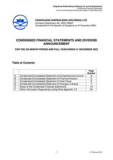 Thumbnail Yangzijiang Shipbuilding (Holdings) Ltd. Financial Statement 2023