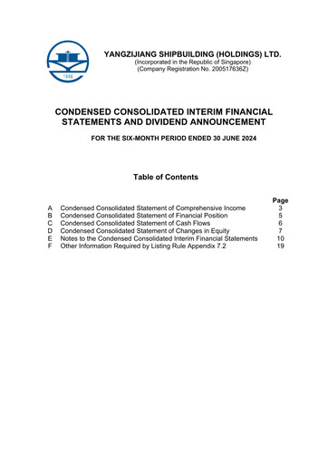 Thumbnail Yangzijiang Shipbuilding (Holdings) Ltd. Half-year Report 2024-h1