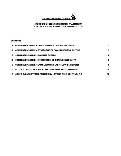Thumbnail SIA Engineering Company Half-year Report 2023-h1