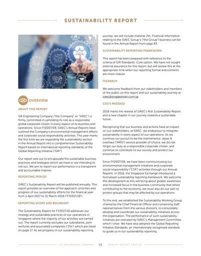 Vorschaubild SIA Engineering Company Nachhaltigkeitsbericht 2017-2018