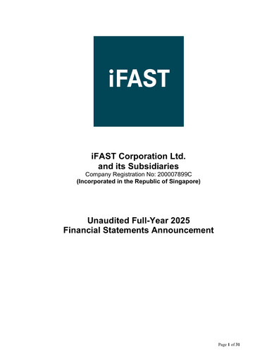 Thumbnail iFAST Corporation Financial Report 2025