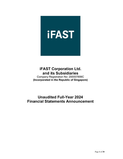 Thumbnail iFAST Corporation Financial Statement 2024