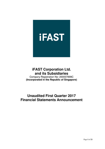 Thumbnail iFAST Corporation Quarterly Report 2017-q1