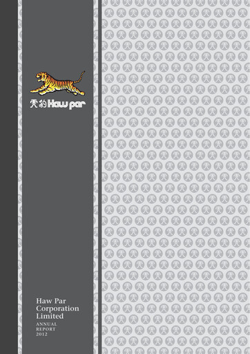 Thumbnail Haw Par Annual Report 2012