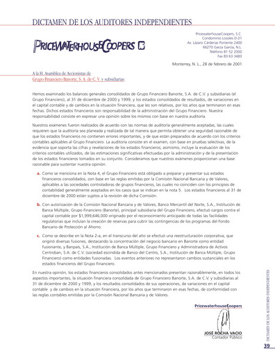 Thumbnail Banorte Financial Statement 2000