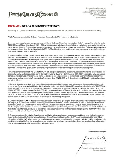 Thumbnail Banorte Financial Statement 2001