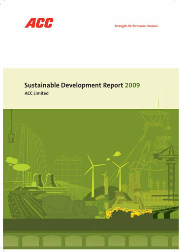 Thumbnail ACC Sustainability Report 2009