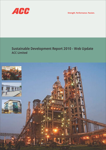 Thumbnail ACC Sustainability Report 2010