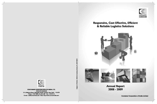 Thumbnail Container Corporation of India Annual Report 2008-2009
