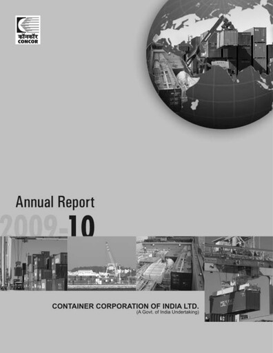 Thumbnail Container Corporation of India Annual Report 2009-2010