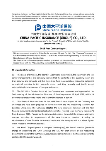 Thumbnail China Pacific Insurance Quarterly Report 2023-q1