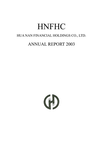 Thumbnail Hua Nan Financial Holdings Annual Report 2003