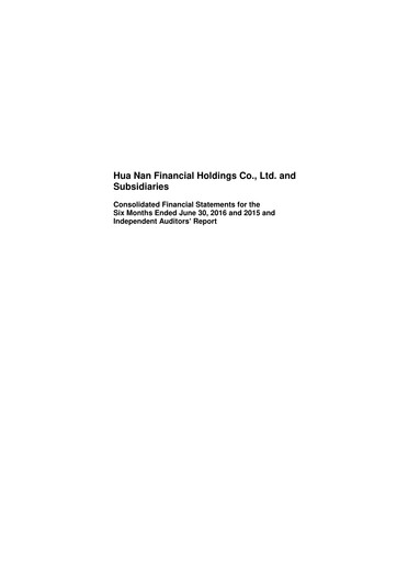 Thumbnail Hua Nan Financial Holdings Half-year Report 2016-h1