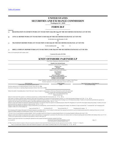 Thumbnail KNOT Offshore Partners Annual Report 2021